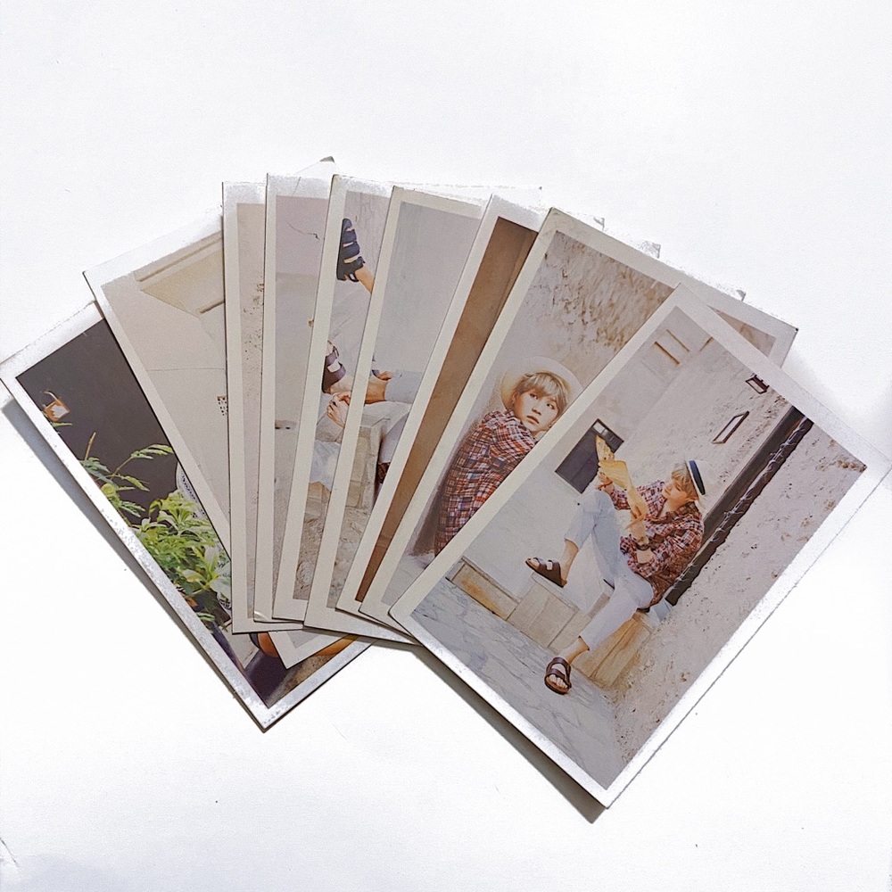Pack of 9 BTS photo cards.